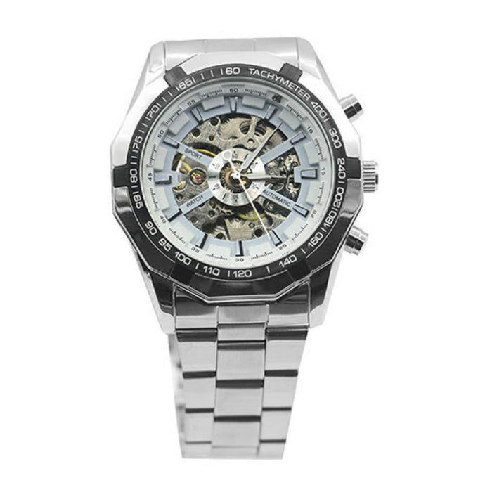 Fashion Mens Watches Stainless Mechanical Watch Steel Hand-Winding Skeleton Automatic and Sport Wrist Watch 5LI8 6T3M smt 89