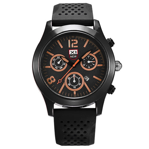 2019 Clock Mechanism Silent Luxury Mens Black Dial Stainless Steel  Date Quartz Analog Sport Wrist Watch Montre homme