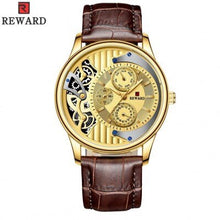 Load image into Gallery viewer, 2019 New Fashion Mens Watches Top Brand Luxury Waterproof Quartz Clock Male Leather Sport Wrist Watch Imitation Mechanical Watch
